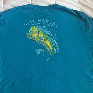 Guy Harvey Teal T-Shirt with Mahi Graphic